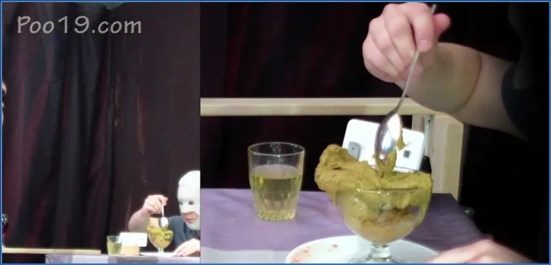 Milana Smelly matet med kaviar av to jenter samtidig - scat video