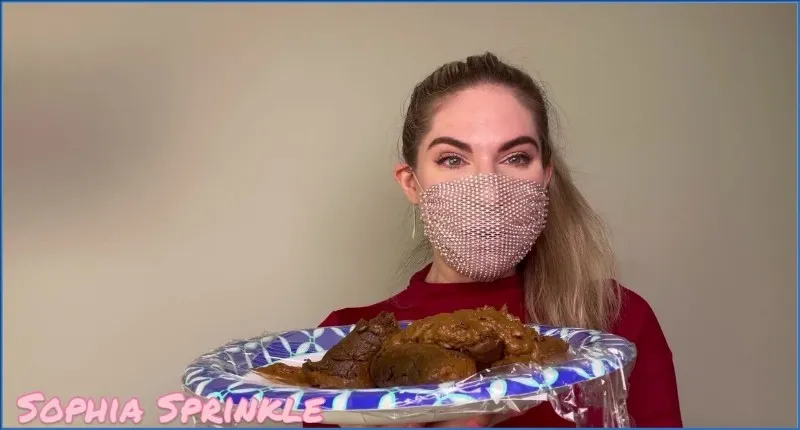 Sophia Sprinkle mater seg selv som toalett-slave med JOI - scat video