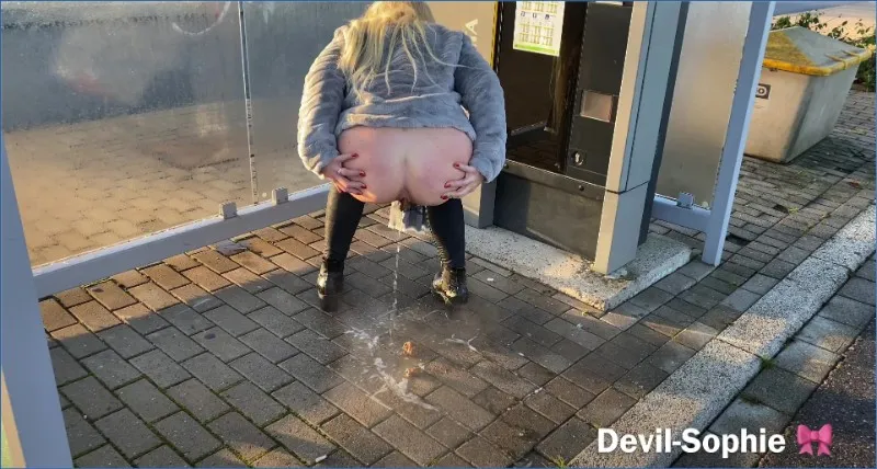Devil Sophie skiter ved billettautomaten og smører alt utover - scat video