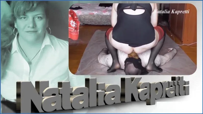 Natalia Kapretti bader i avføring og nyter det - scat video