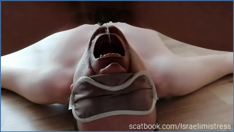 Mistress Jardena bruker billig toalettslave for sin avføring - scat video